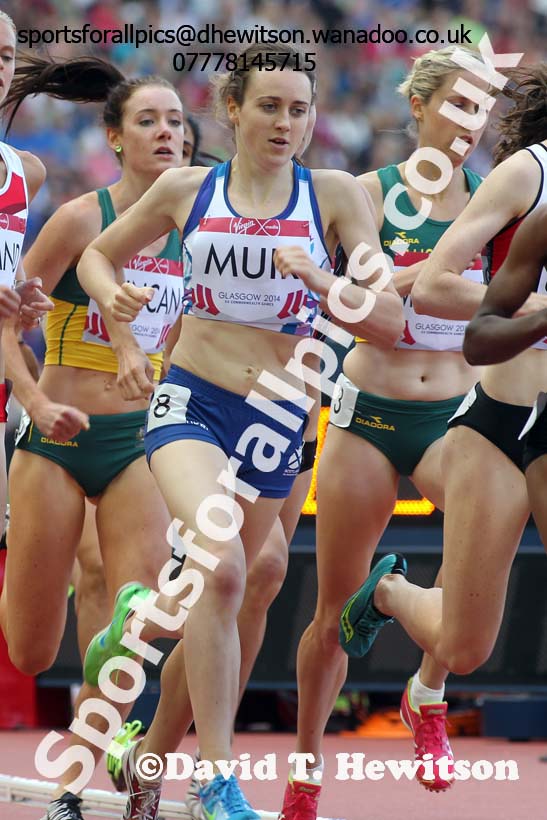 Laura Muir (Scotland) womens 1500 metres heats at the Commonwealth Games, Glasgow. Photo: David T. Hewitson/Sports for All Pics